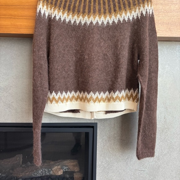 NWT J. Crew Fair Isle cardigan sweater in brushed yarn, Size L - Picture 14 of 16
